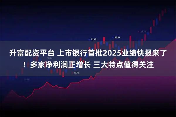 升富配资平台 上市银行首批2025业绩快报来了！多家净利润正增长 三大特点值得关注